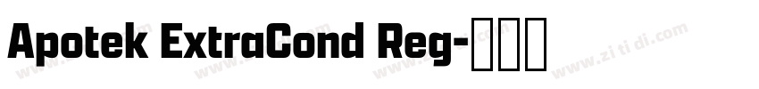 Apotek ExtraCond Reg字体转换